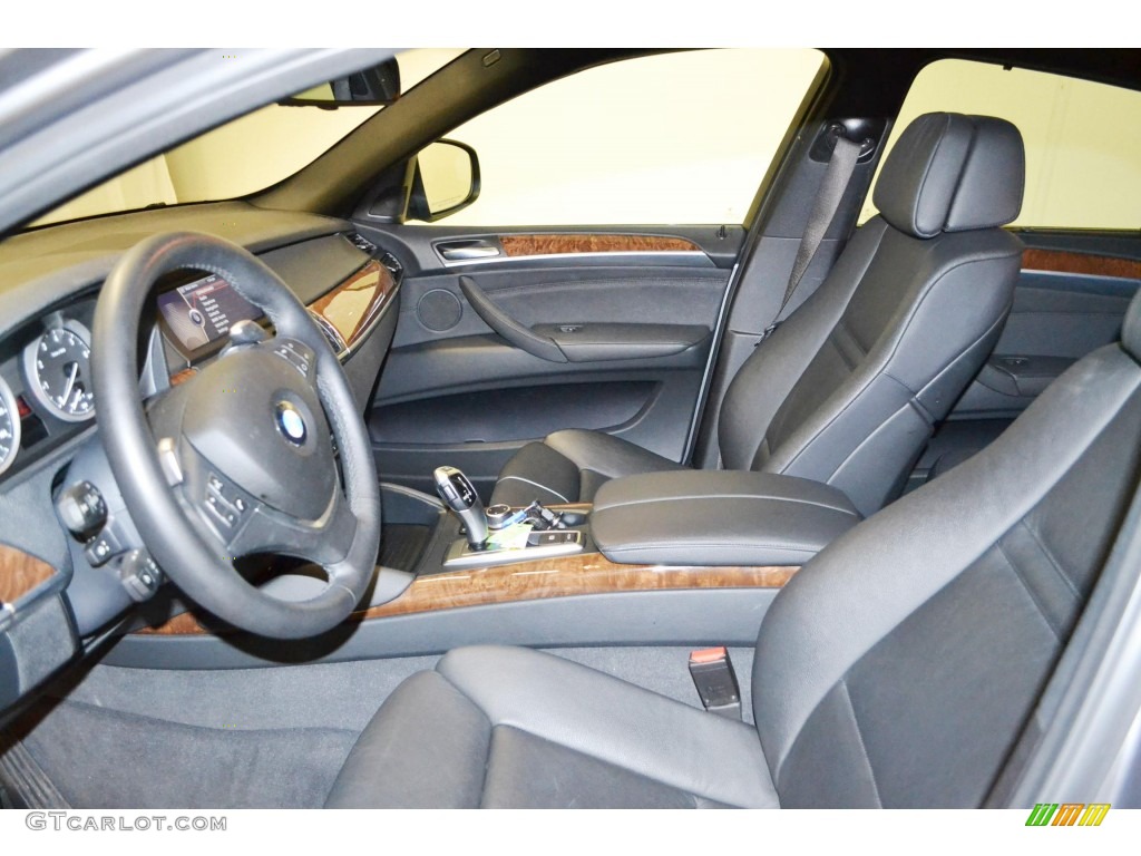 Black Interior 2011 BMW X6 xDrive35i Photo #82143976