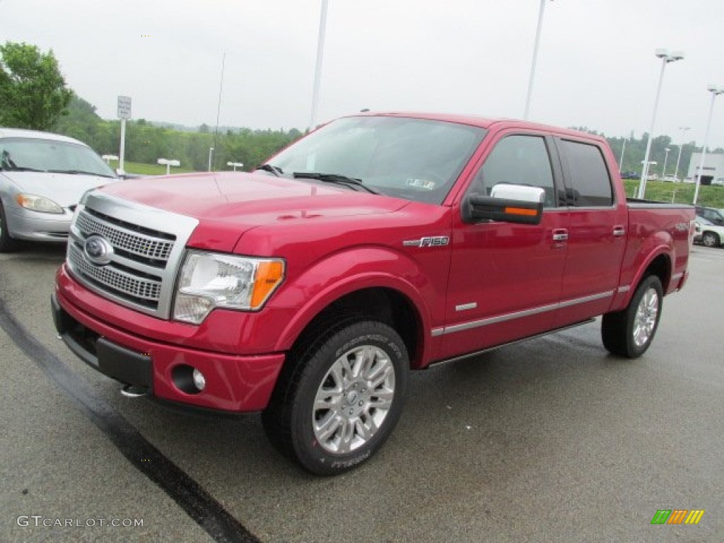 Red Candy Metallic 2012 Ford F150 Platinum SuperCrew 4x4 Exterior Photo #82144375