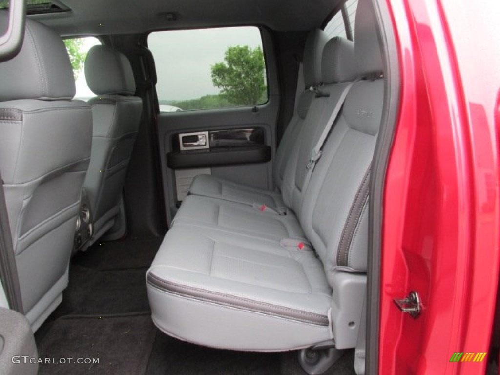 Platinum Steel Gray/Black Leather Interior 2012 Ford F150 Platinum SuperCrew 4x4 Photo #82144651