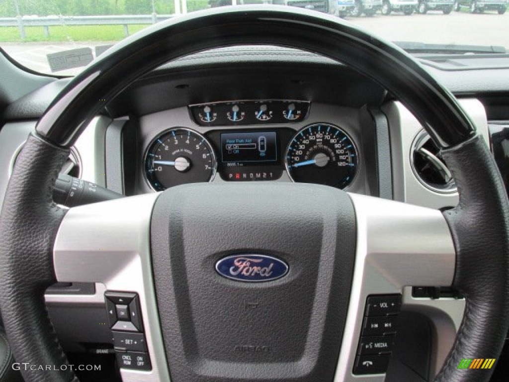 2012 F150 Platinum SuperCrew 4x4 - Red Candy Metallic / Platinum Steel Gray/Black Leather photo #22