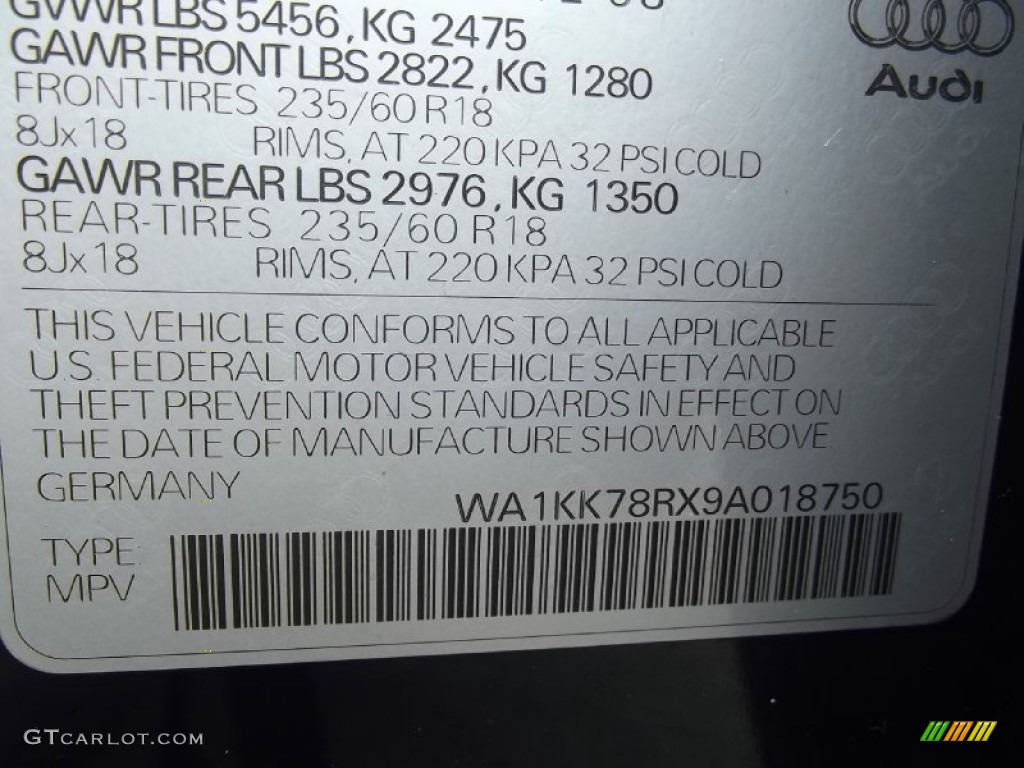 2009 Q5 3.2 Premium quattro - Deep Sea Blue Pearl Effect / Light Gray photo #45