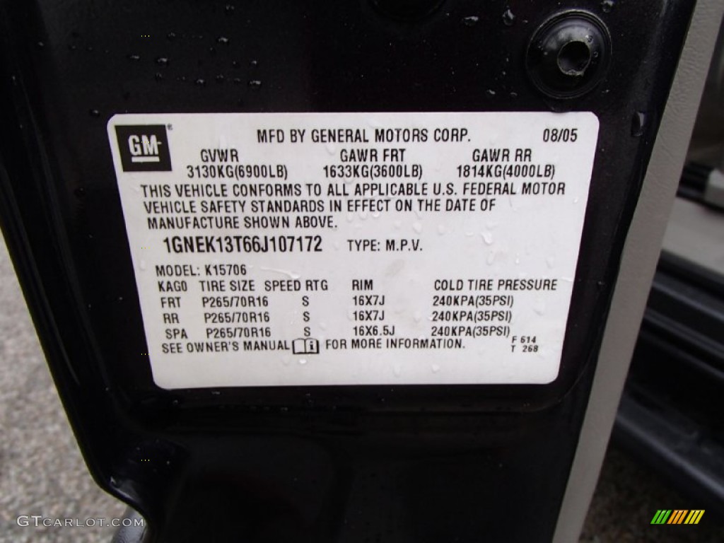 2006 Tahoe LS 4WD - Dark Gray Metallic / Gray/Dark Charcoal photo #10