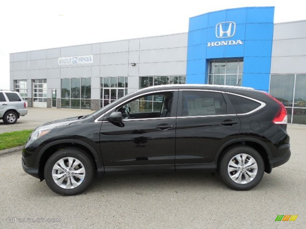 2013 CR-V EX-L AWD - Crystal Black Pearl / Black photo #2