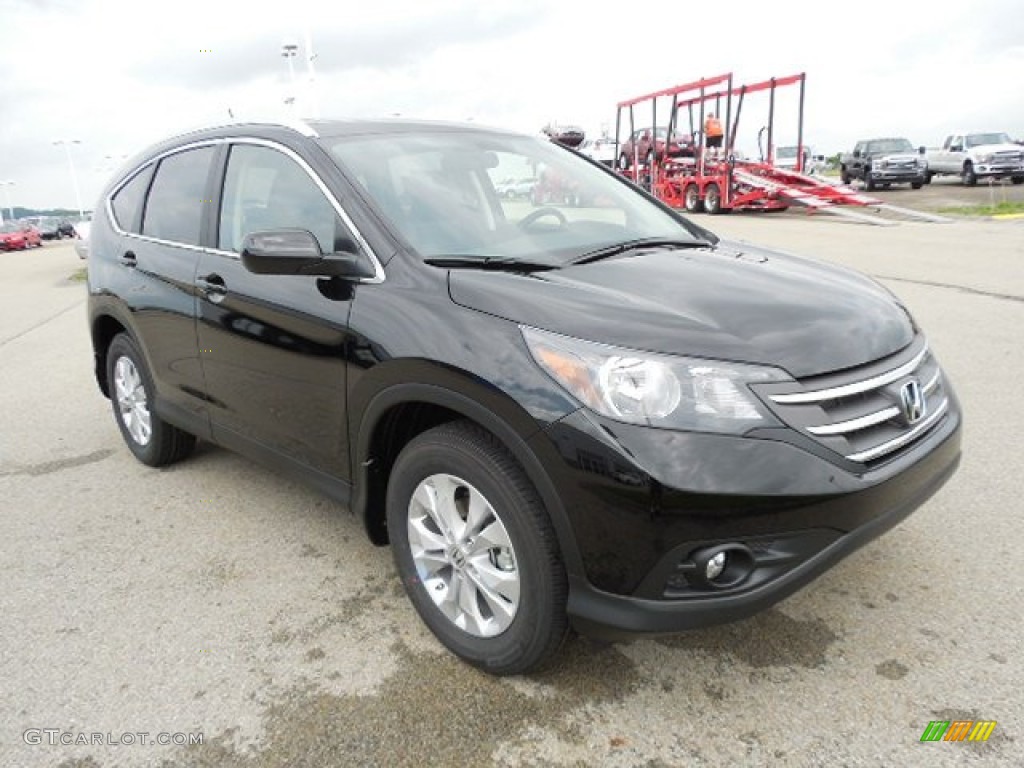 2013 CR-V EX-L AWD - Crystal Black Pearl / Black photo #5