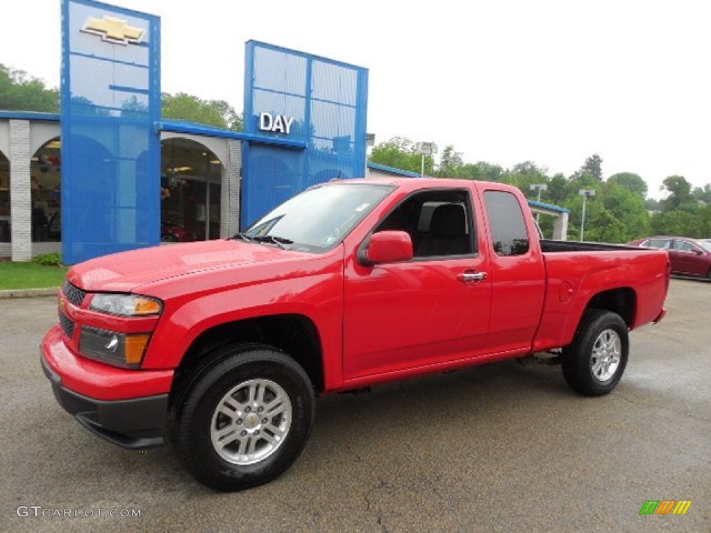 2011 Colorado LT Extended Cab 4x4 - Victory Red / Ebony photo #1