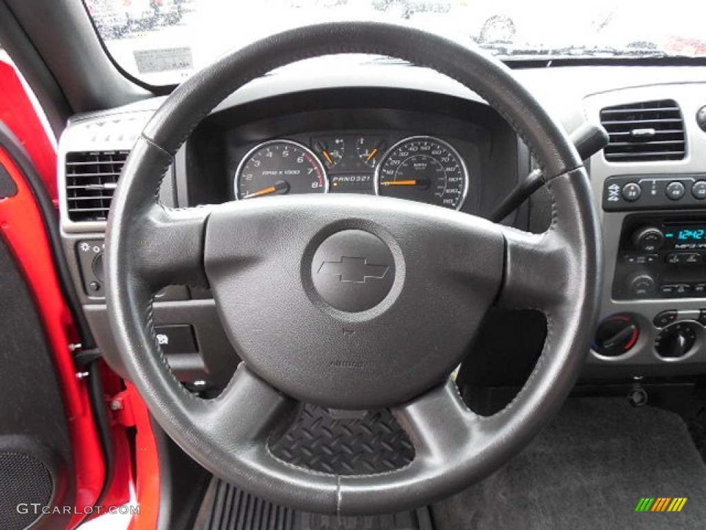 2011 Chevrolet Colorado LT Extended Cab 4x4 Ebony Steering Wheel Photo #82148852