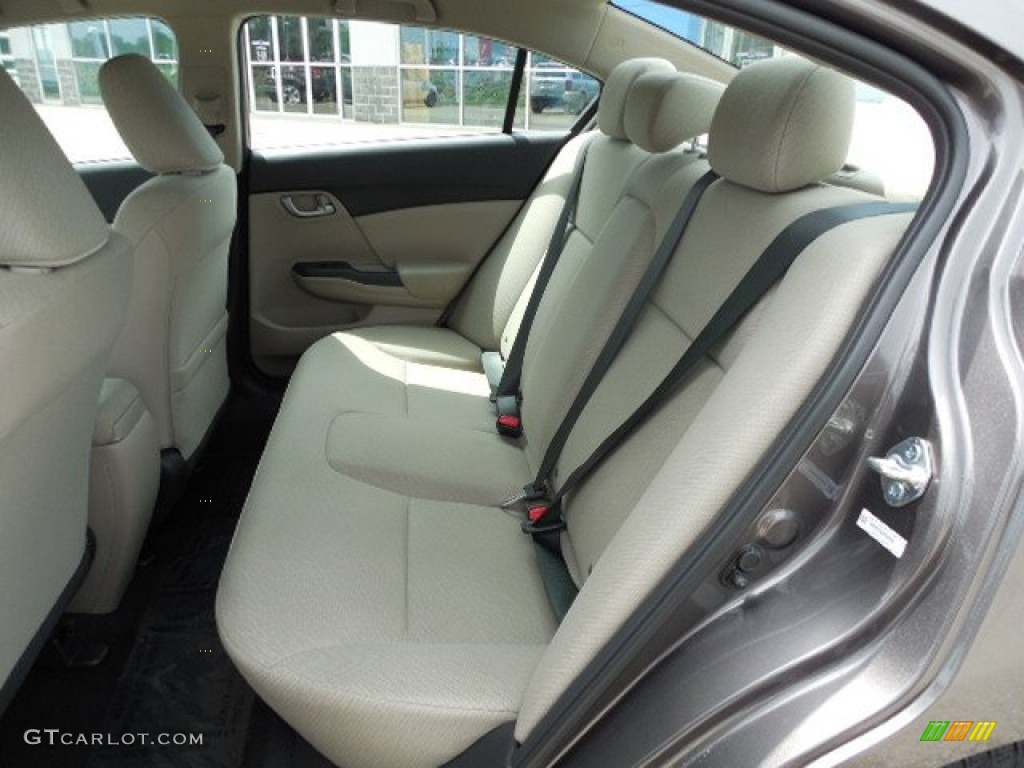 Beige Interior 2013 Honda Civic LX Sedan Photo #82149213