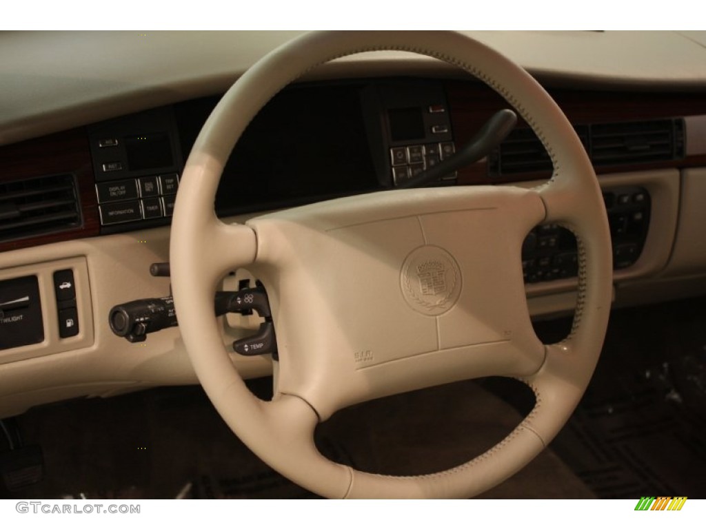 1996 Cadillac DeVille Sedan Neutral Shale Steering Wheel Photo #82149685