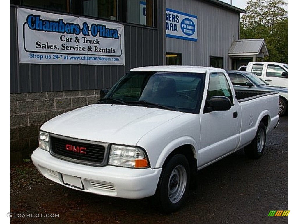 2003 Sonoma SL Regular Cab - Summit White / Medium Gray photo #1