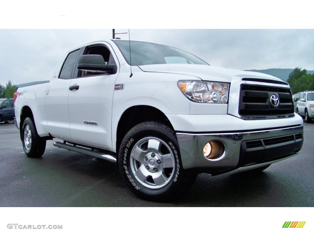 2012 Tundra SR5 Double Cab 4x4 - Super White / Sand Beige photo #22