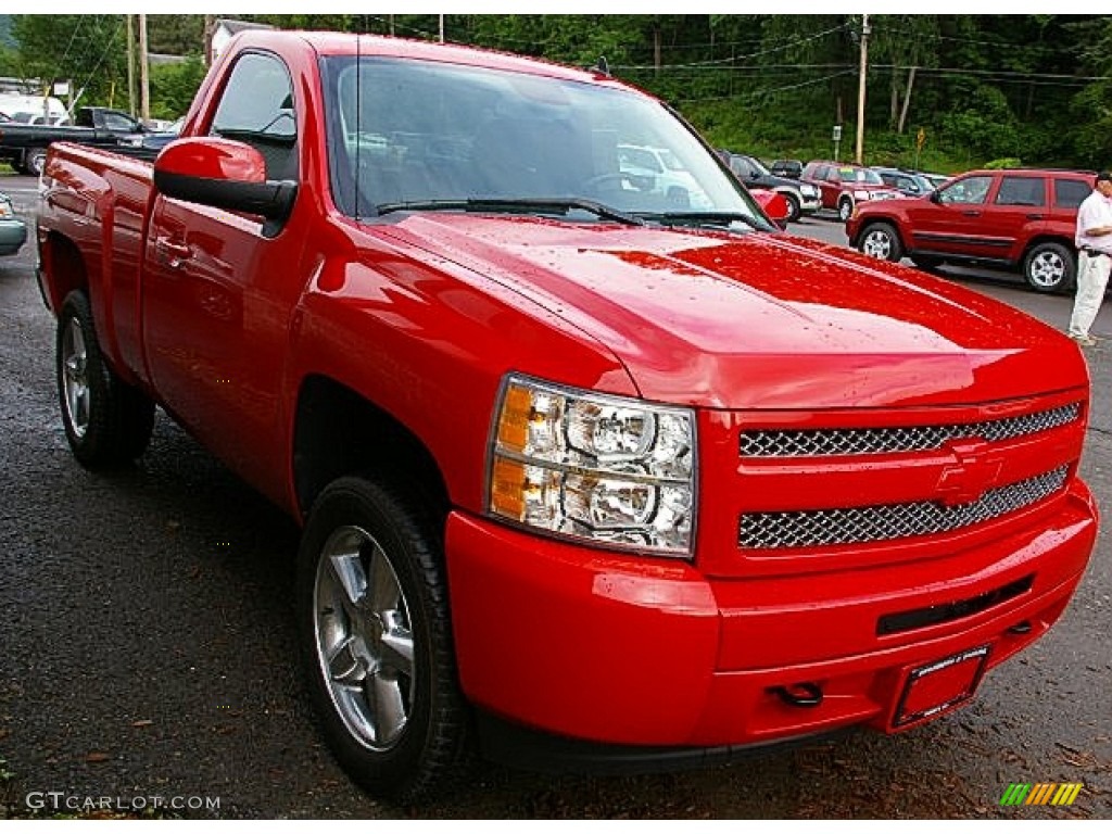 2009 Silverado 1500 LT Regular Cab 4x4 - Victory Red / Ebony photo #10