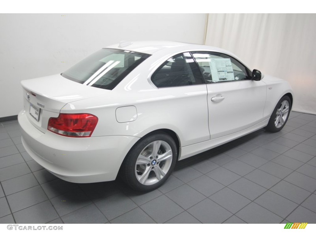2013 1 Series 128i Coupe - Alpine White / Black photo #8