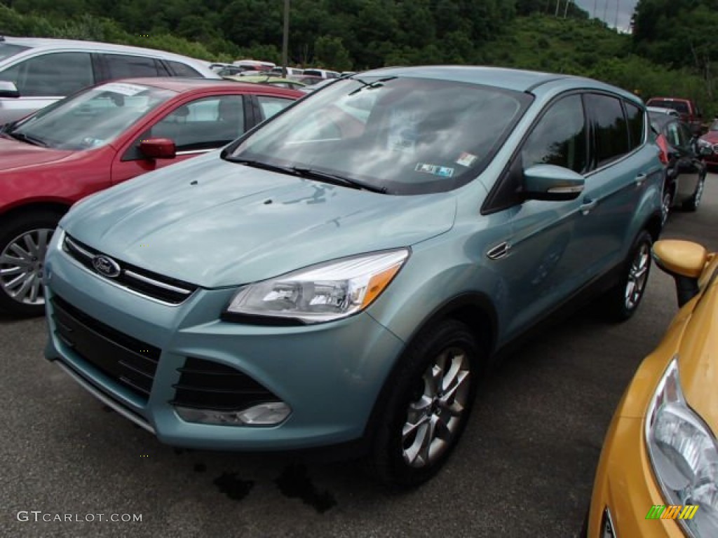 2013 Escape SEL 2.0L EcoBoost 4WD - Frosted Glass Metallic / Charcoal Black photo #3