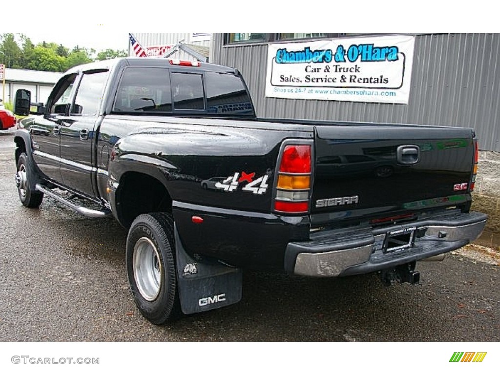 2006 Sierra 3500 SLT Crew Cab 4x4 Dually - Onyx Black / Dark Pewter photo #9