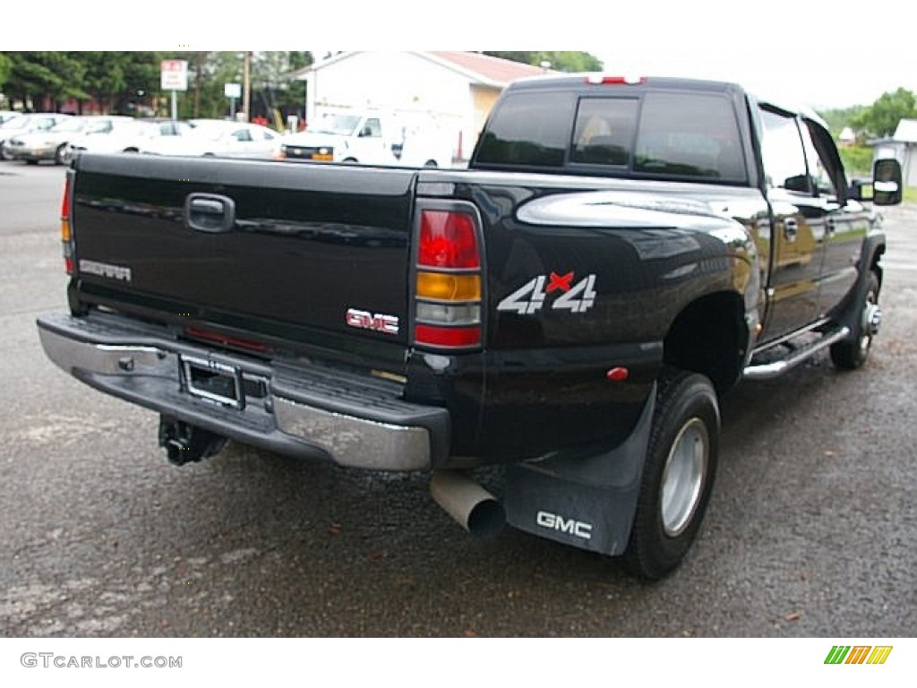 2006 Sierra 3500 SLT Crew Cab 4x4 Dually - Onyx Black / Dark Pewter photo #12
