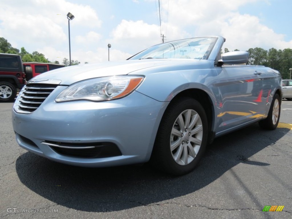 Crystal Blue Pearl Coat 2012 Chrysler 200 Touring Convertible Exterior Photo #82153301