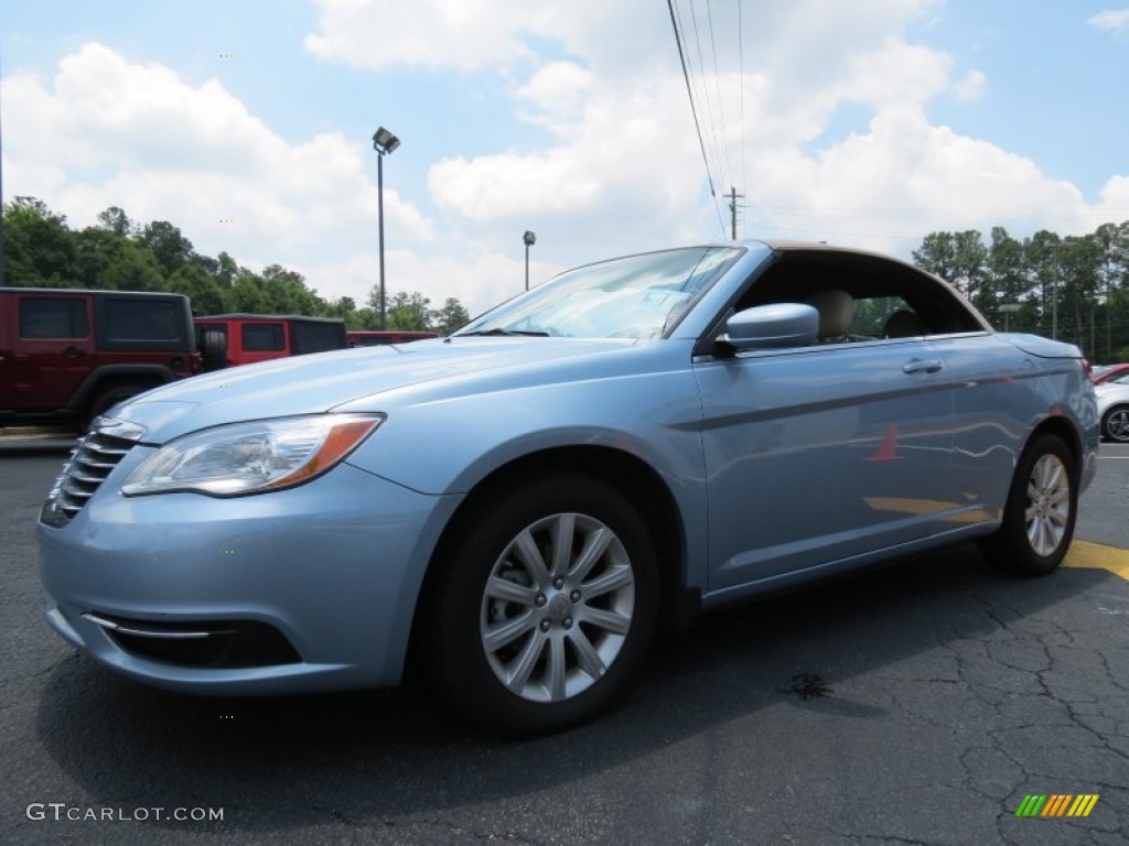 2012 200 Touring Convertible - Crystal Blue Pearl Coat / Black/Light Frost photo #14