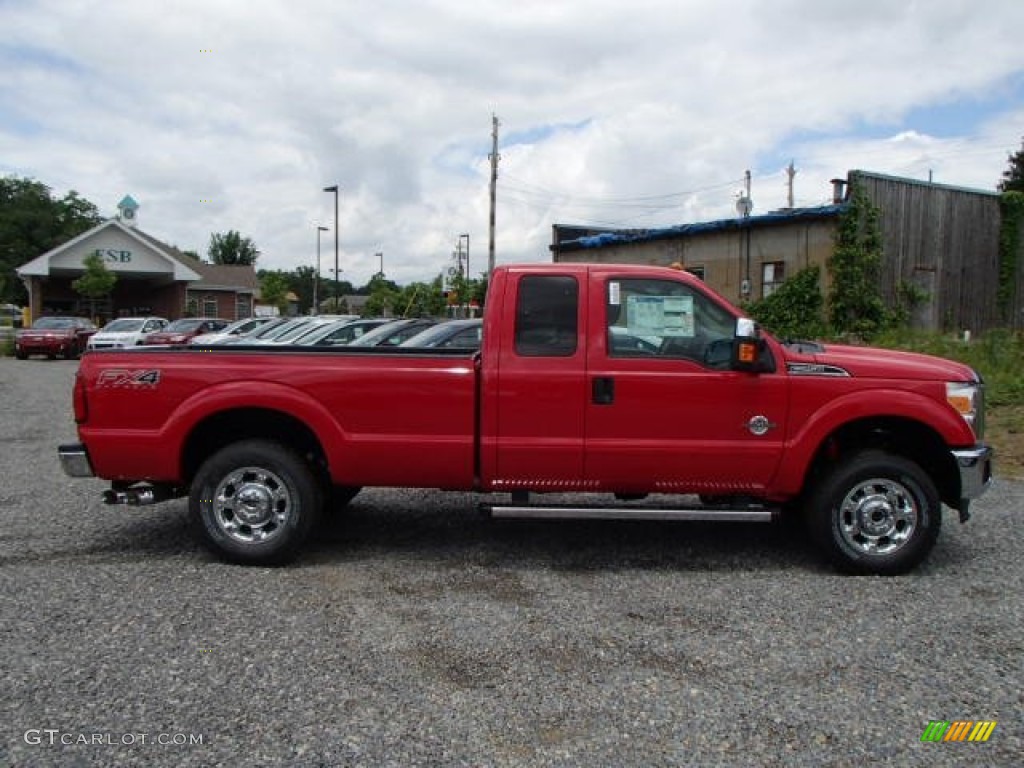 2013 F250 Super Duty XLT SuperCab 4x4 - Vermillion Red / Steel photo #1