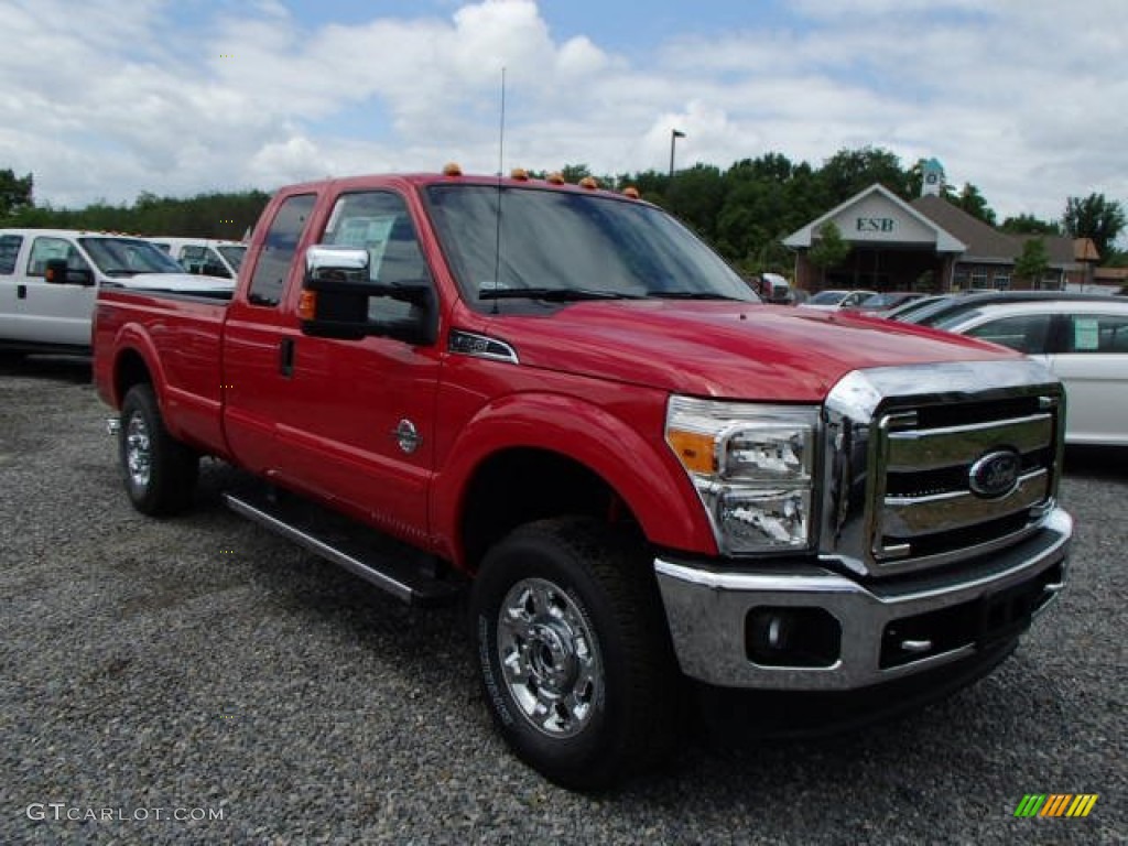 Vermillion Red 2013 Ford F250 Super Duty XLT SuperCab 4x4 Exterior Photo #82153921