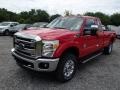 2013 Vermillion Red Ford F250 Super Duty XLT SuperCab 4x4  photo #4