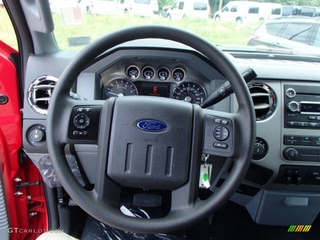 2013 Ford F250 Super Duty XLT SuperCab 4x4 Steel Steering Wheel Photo #82154146