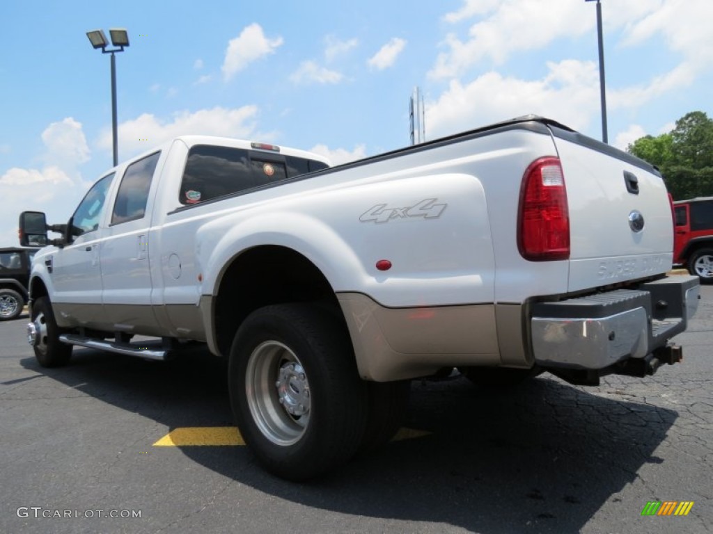 2010 F350 Super Duty Lariat Crew Cab 4x4 Dually - Oxford White / Camel photo #5