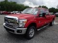 2013 Vermillion Red Ford F250 Super Duty XLT Crew Cab 4x4  photo #4