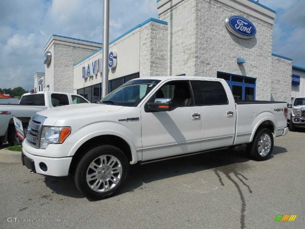 2010 F150 Lariat SuperCrew 4x4 - White Platinum Metallic Tri Coat / Sienna Brown Leather/Black photo #1