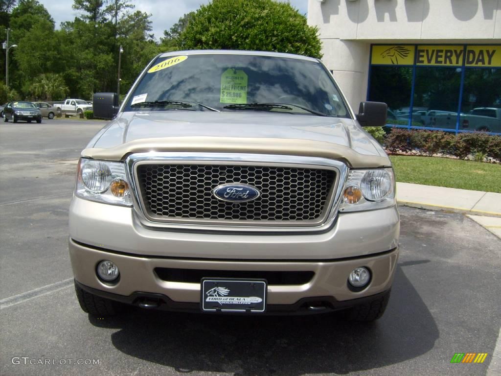 2006 F150 Lariat SuperCab 4x4 - Smokestone Metallic / Tan photo #8