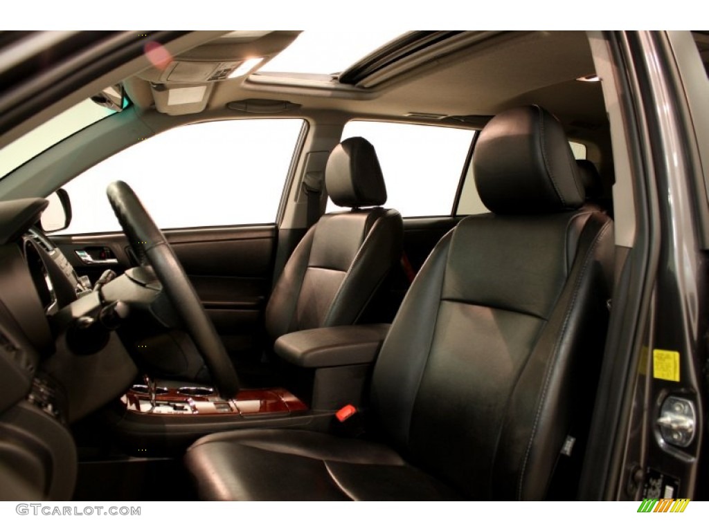 Black Interior 2011 Toyota Highlander Limited 4WD Photo #82157119