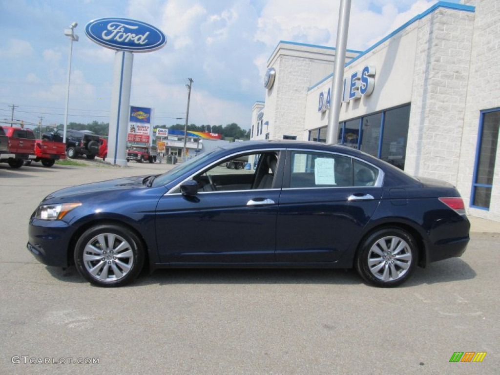 2012 Accord EX-L V6 Sedan - Royal Blue Pearl / Gray photo #2