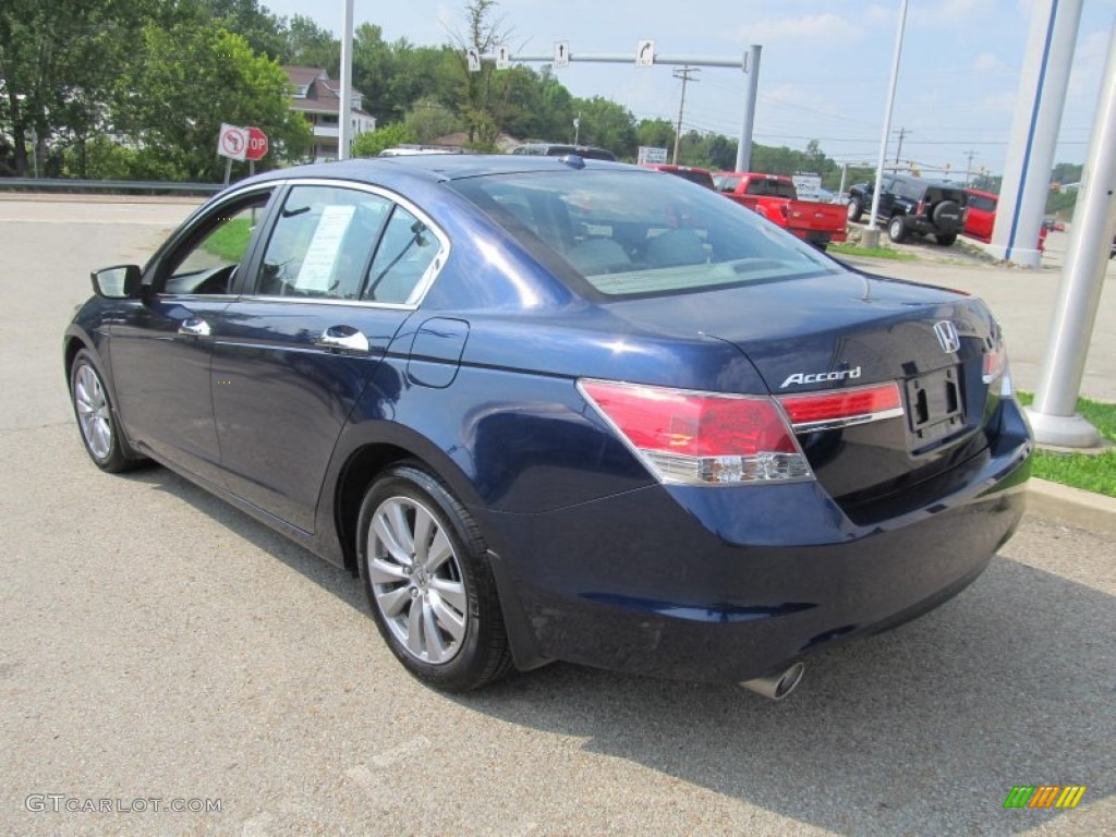 2012 Accord EX-L V6 Sedan - Royal Blue Pearl / Gray photo #3