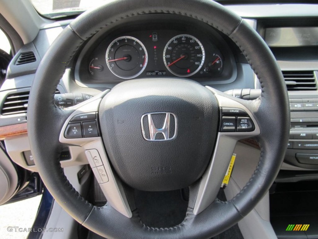 2012 Honda Accord EX-L V6 Sedan Gray Steering Wheel Photo #82157266