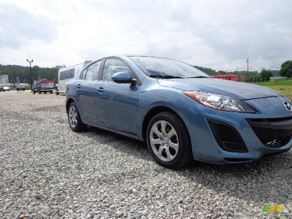2011 MAZDA3 i Sport 4 Door - Gunmetal Blue Mica / Black photo #1
