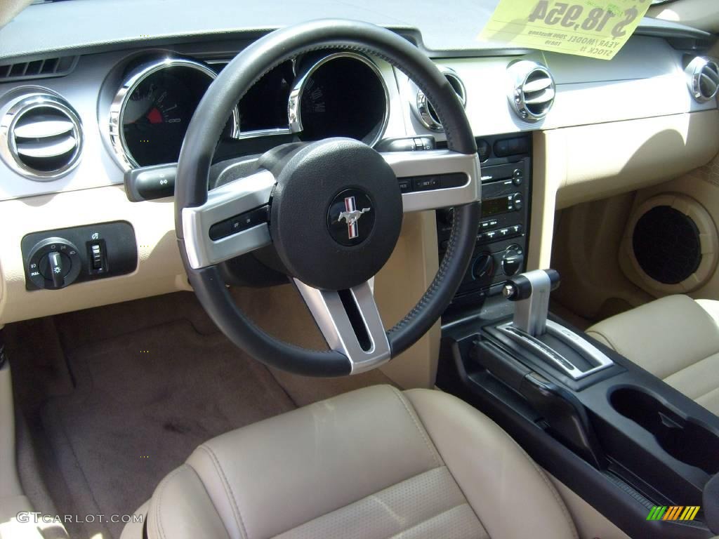 2006 Mustang GT Premium Coupe - Satin Silver Metallic / Light Parchment photo #18