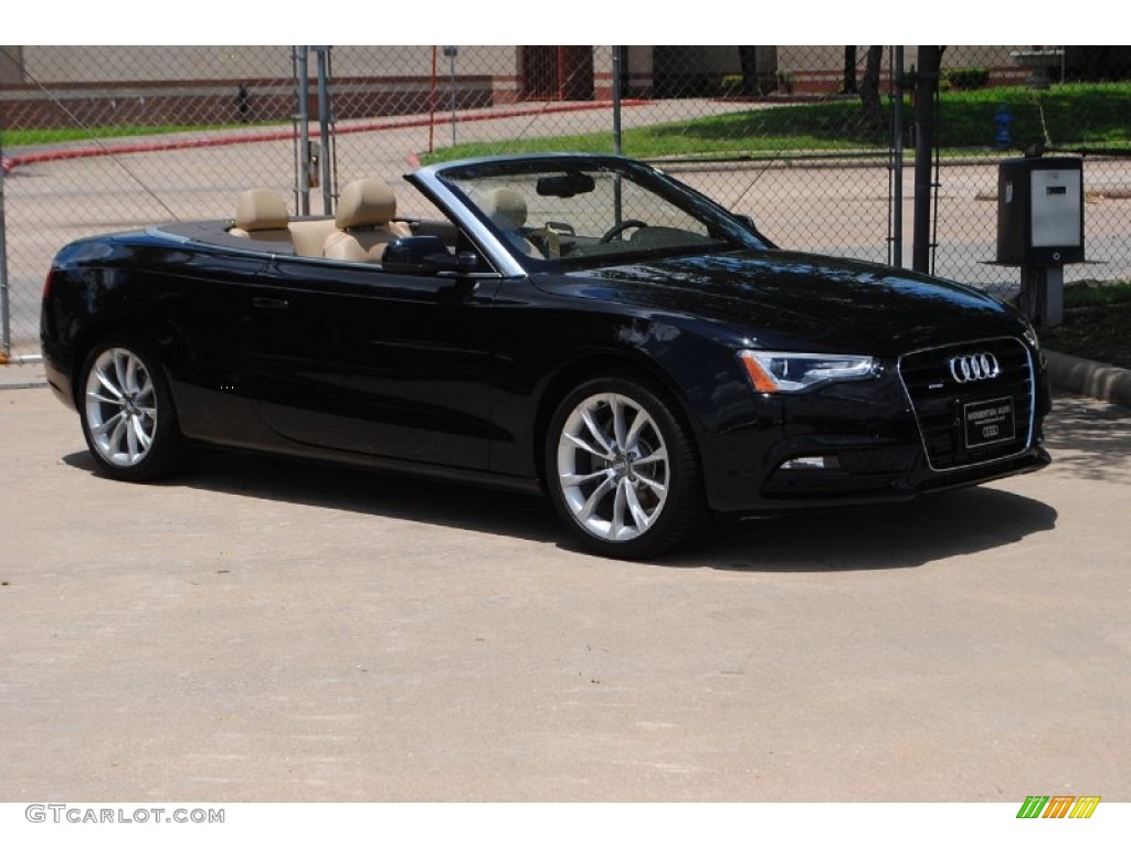 2013 A5 2.0T quattro Cabriolet - Brilliant Black / Velvet Beige/Moor Brown photo #1