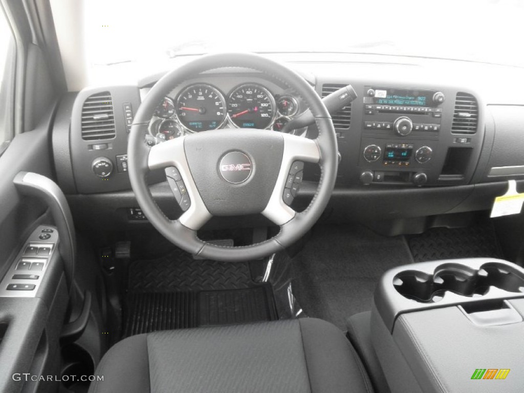 2013 Sierra 1500 SLE Extended Cab 4x4 - Summit White / Ebony photo #16