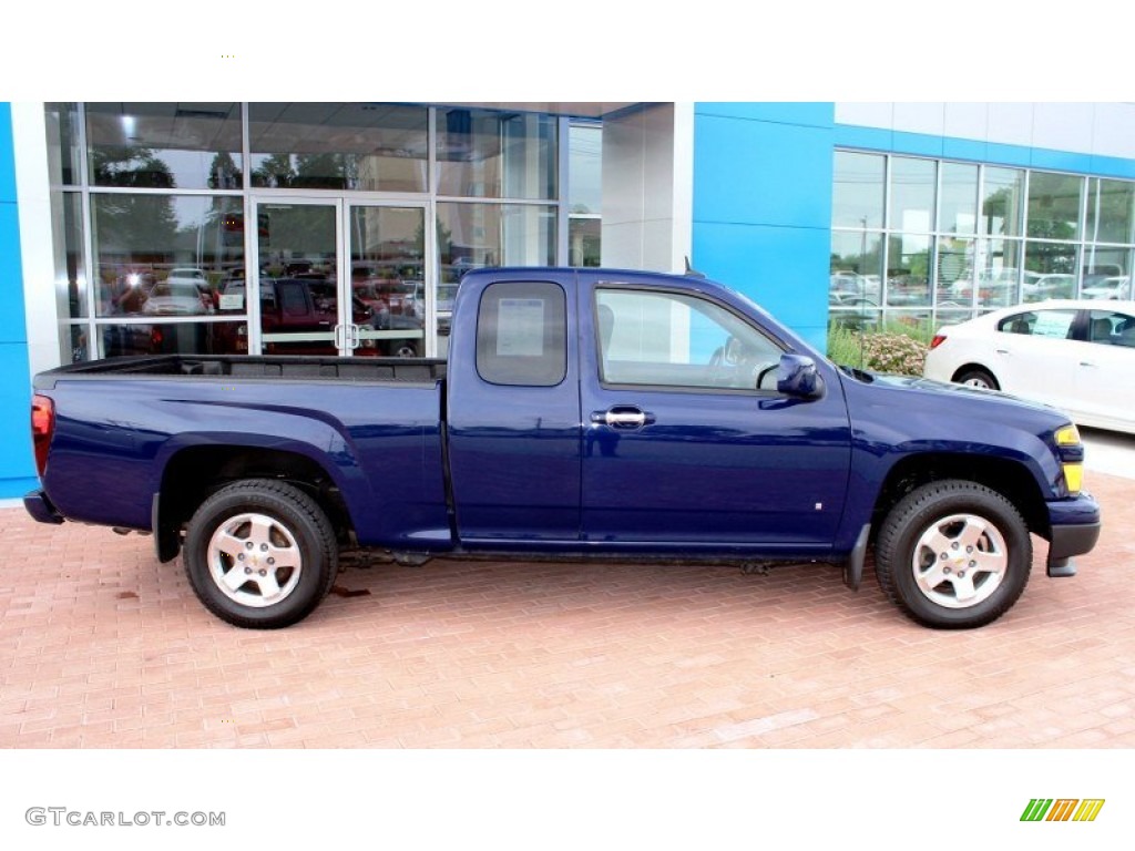 Deep Navy Blue 2009 Chevrolet Colorado LT Extended Cab Exterior Photo #82162710