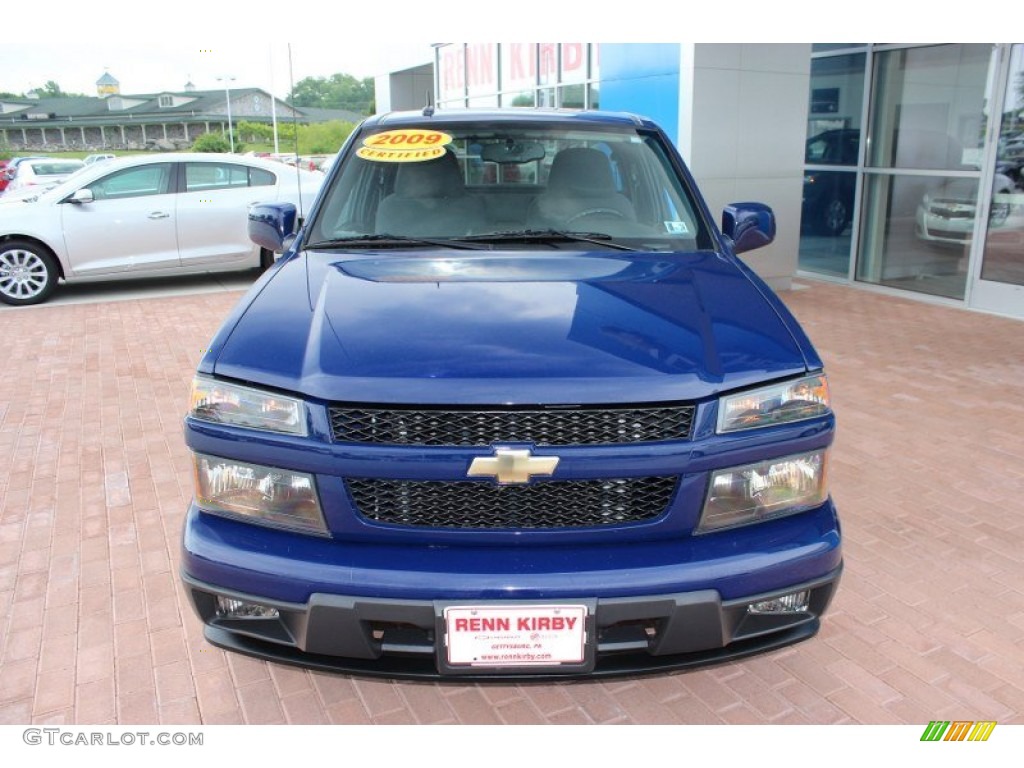 2009 Colorado LT Extended Cab - Deep Navy Blue / Ebony photo #16
