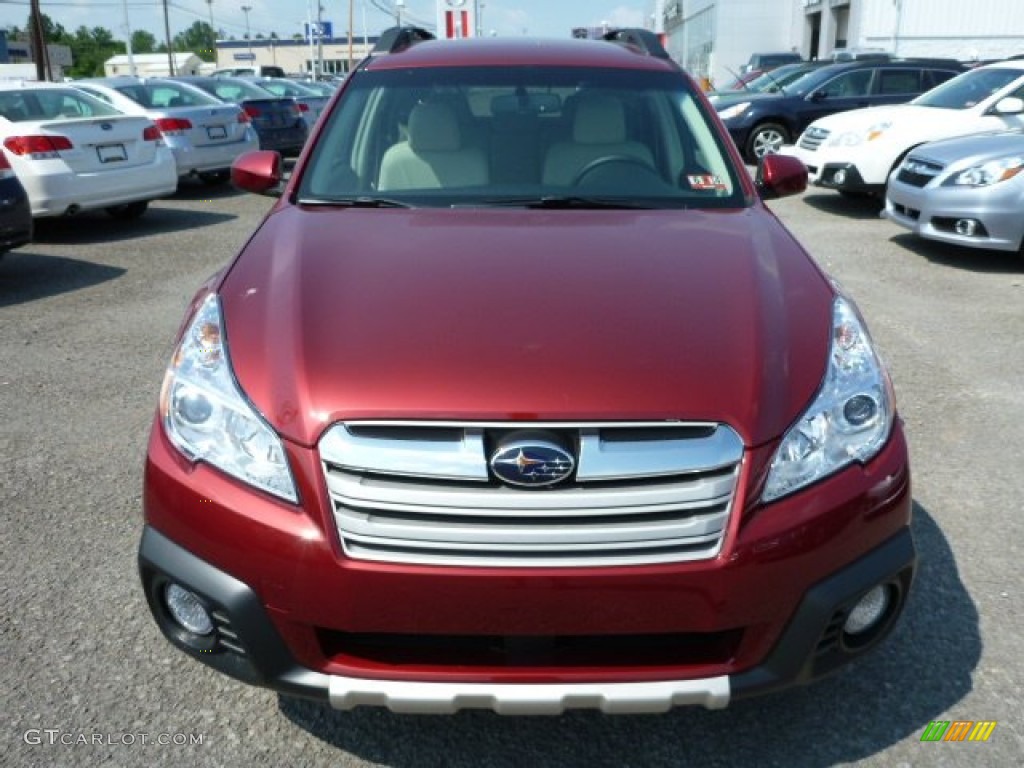 2014 Outback 2.5i Limited - Venetian Red Pearl / Ivory photo #8