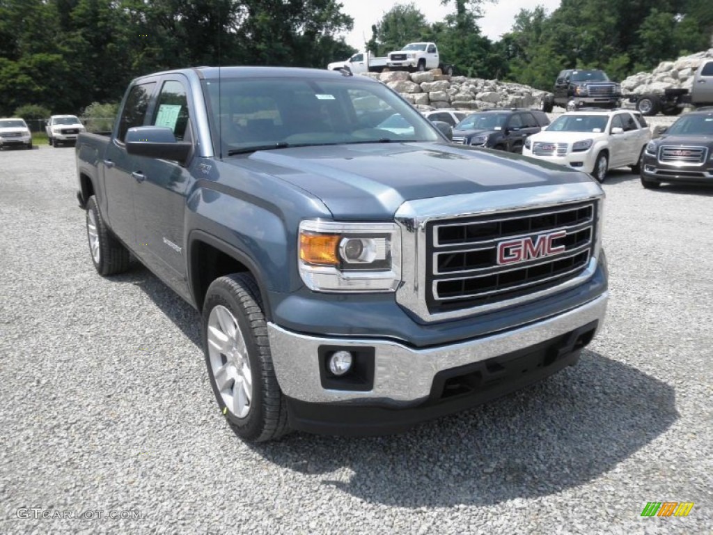 Stealth Gray Metallic 2014 GMC Sierra 1500 SLE Crew Cab 4x4 Exterior Photo #82163492