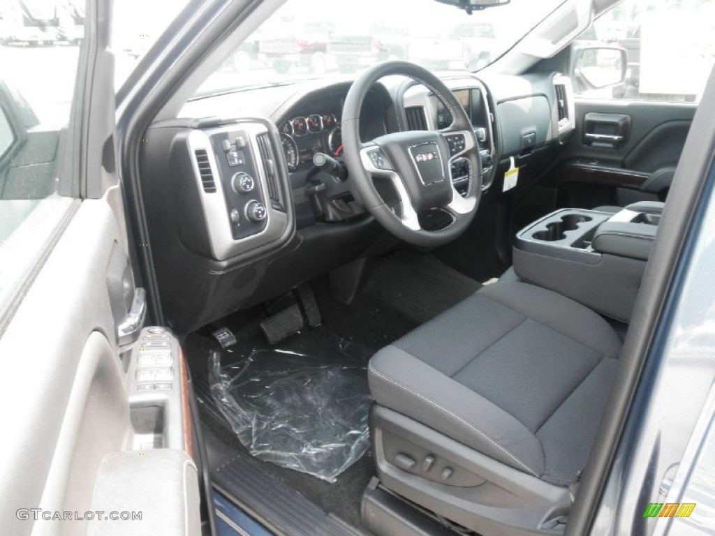 Jet Black Interior 2014 GMC Sierra 1500 SLE Crew Cab 4x4 Photo #82163583
