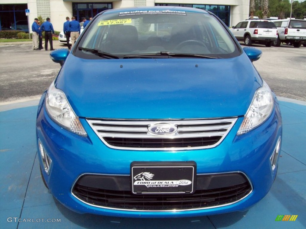 2012 Fiesta SEL Sedan - Blue Candy Metallic / Charcoal Black photo #8
