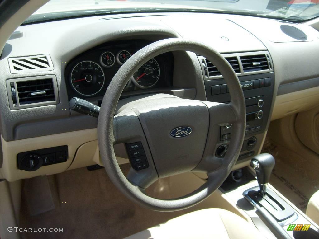 2008 Fusion S - Dune Pearl Metallic / Camel photo #16