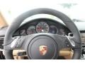 Black/Luxor Beige 2013 Porsche Panamera Platinum Edition Steering Wheel