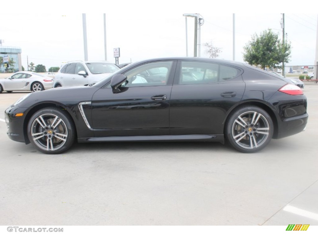 Basalt Black Metallic 2013 Porsche Panamera 4 Platinum Edition Exterior Photo #82165304