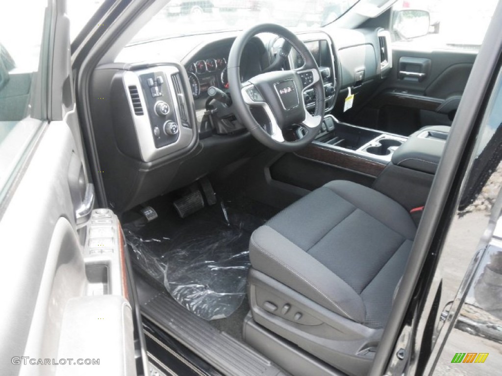 Jet Black Interior 2014 GMC Sierra 1500 SLE Crew Cab 4x4 Photo #82165386
