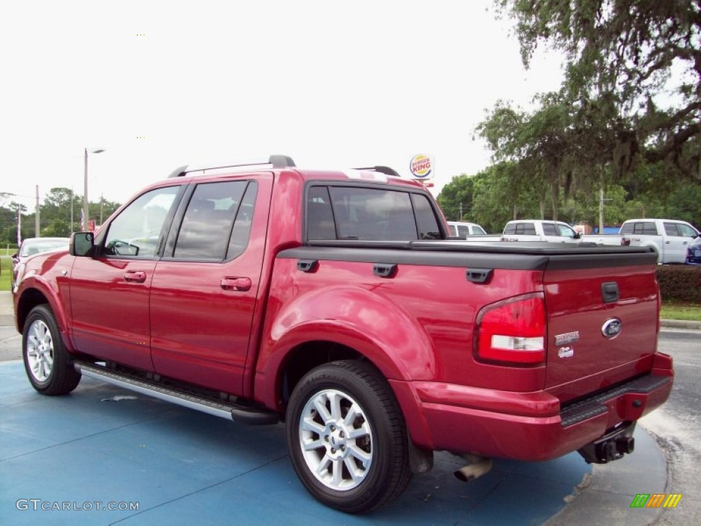 2007 Explorer Sport Trac Limited - Red Fire / Dark Charcoal/Camel photo #3