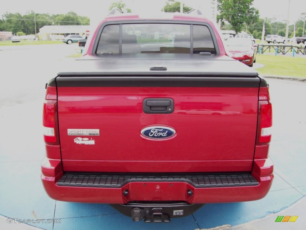 2007 Explorer Sport Trac Limited - Red Fire / Dark Charcoal/Camel photo #4