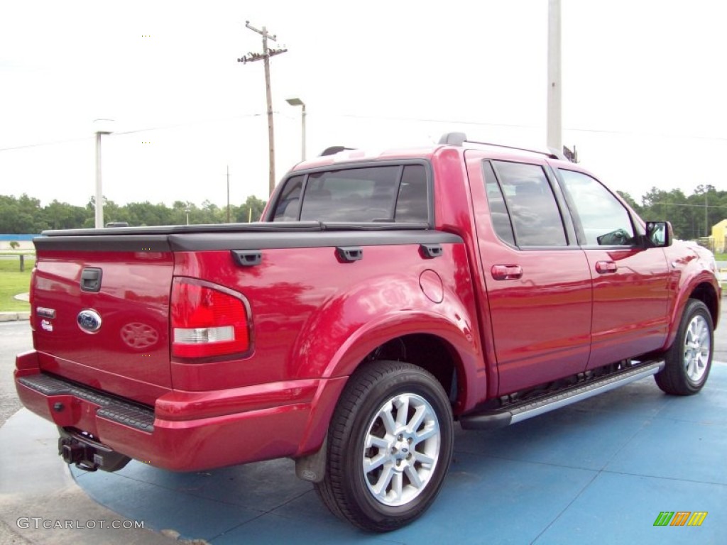2007 Explorer Sport Trac Limited - Red Fire / Dark Charcoal/Camel photo #5